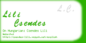 lili csendes business card